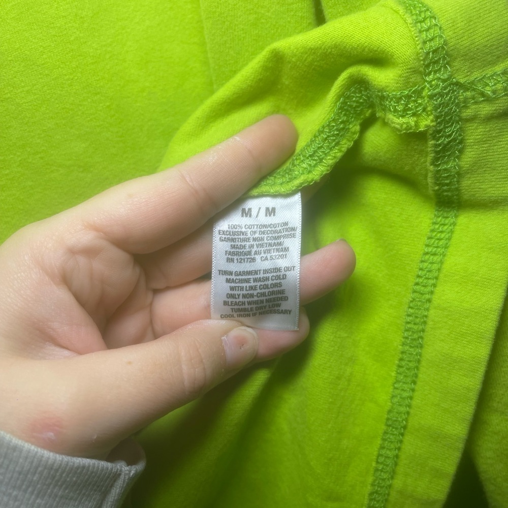 VTG Aeropostale Y2K Long Sleeve T-Shirt Men’s M Lime Green 100% Cotton - Picture 7 of 7